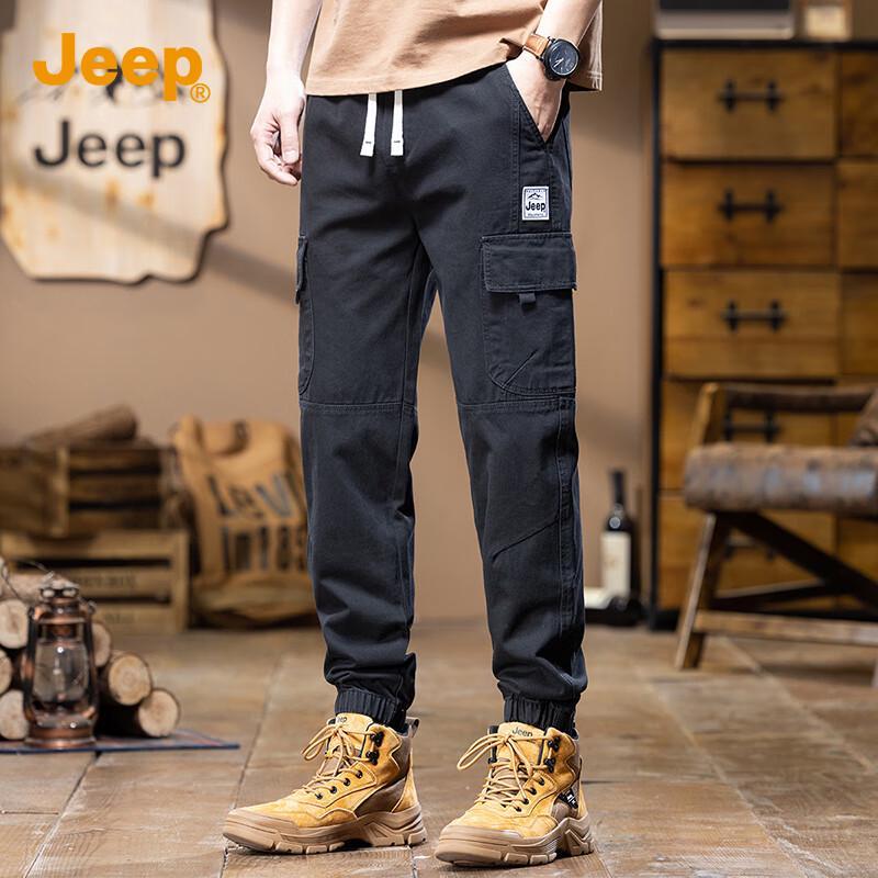 

JEEP Men s Casual Multi-Pocket Drawstring Cargo Pants 2XL