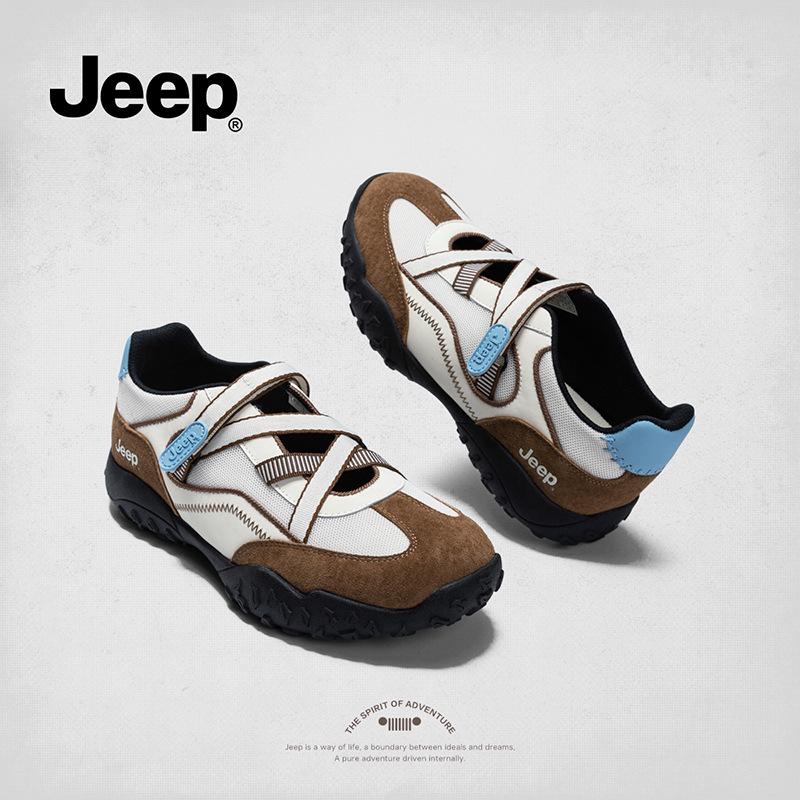 Jeep Nischen-Design Damen Mary Jane Wanderschuhe 2025 - Dicksohlige, niedrig geschnittene Outdoor-Sneaker