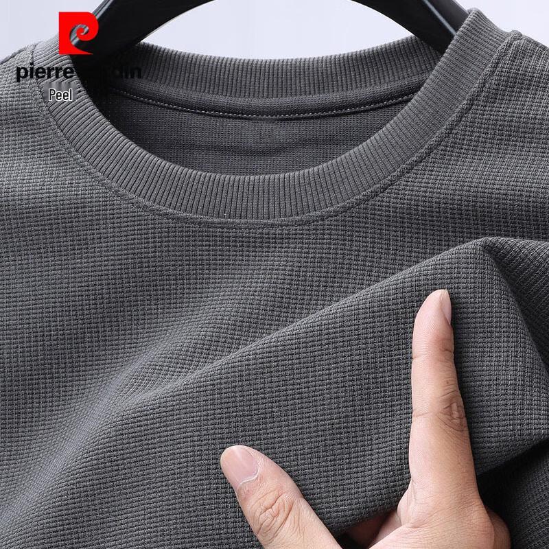 Pierre Cardin Men's Waffle-Knit Silk Blend Pullover Sweatshirt