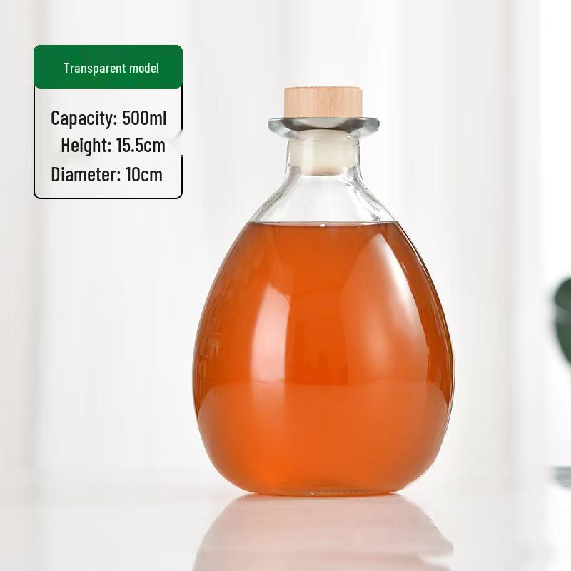 Premium Homemade Fruit Wine Bottles: Sealed, Leak-Proof, Frosted Glass with Large Belly Design