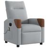 Foldable Massage Armchair, Electric, Light Gray, Fabric
