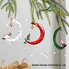 Exclusive Christmas Metal Ornament Set: Snowman, Santa, Reindeer - Perfect for Tree & Home Decoration