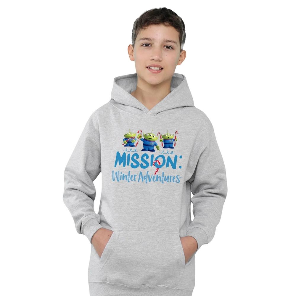 Toy Story Childrens/Kids Mission Winter Adventure Aliens At Christmas Aliens Heather Pullover Hoodie