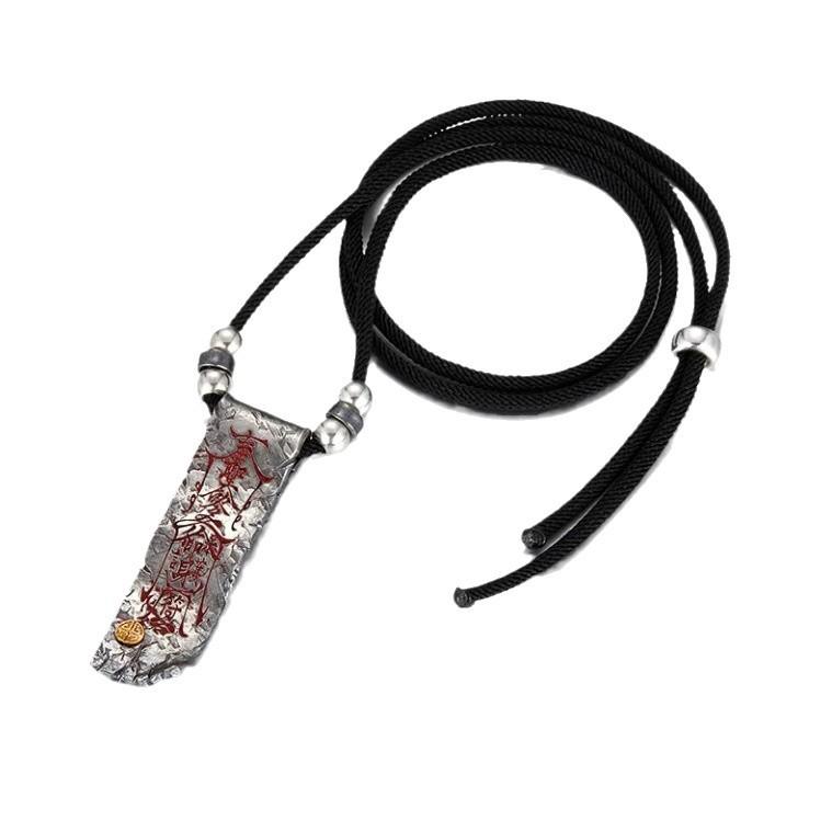 Ling Meditation Curse Pendant Chinese Wind Yin Yang Gossip Body Protection Transshipment Pendant Necklace Guochao Sweater Chain