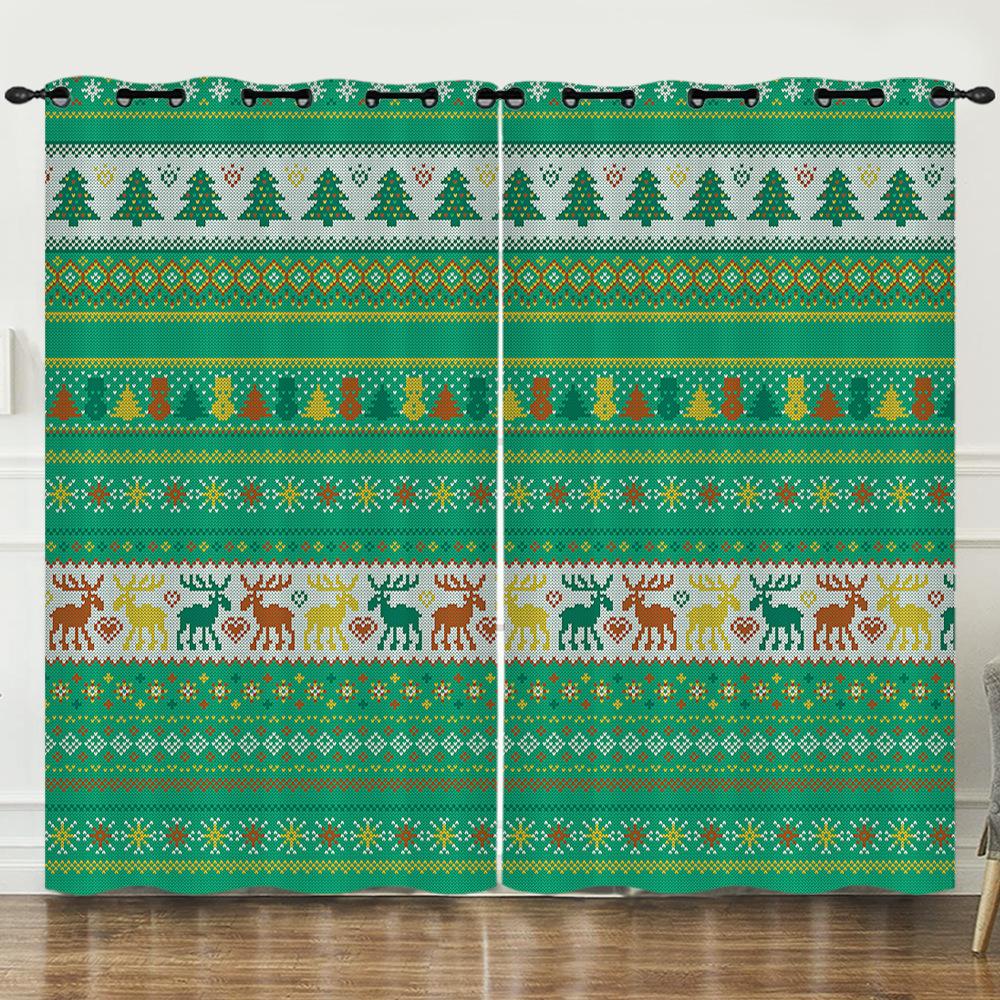 

Шторы Этнический Стиль Цвет Слон 3D Цифровая Печать Светонепроницаемая Штора На Люверсах 97cm*114cm*2