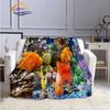 Marine Life Blanket Fashion Marine Organism Oceanic Dolphins  Flannel  Quilt Cover Travel Bedding Throw  Bedspread