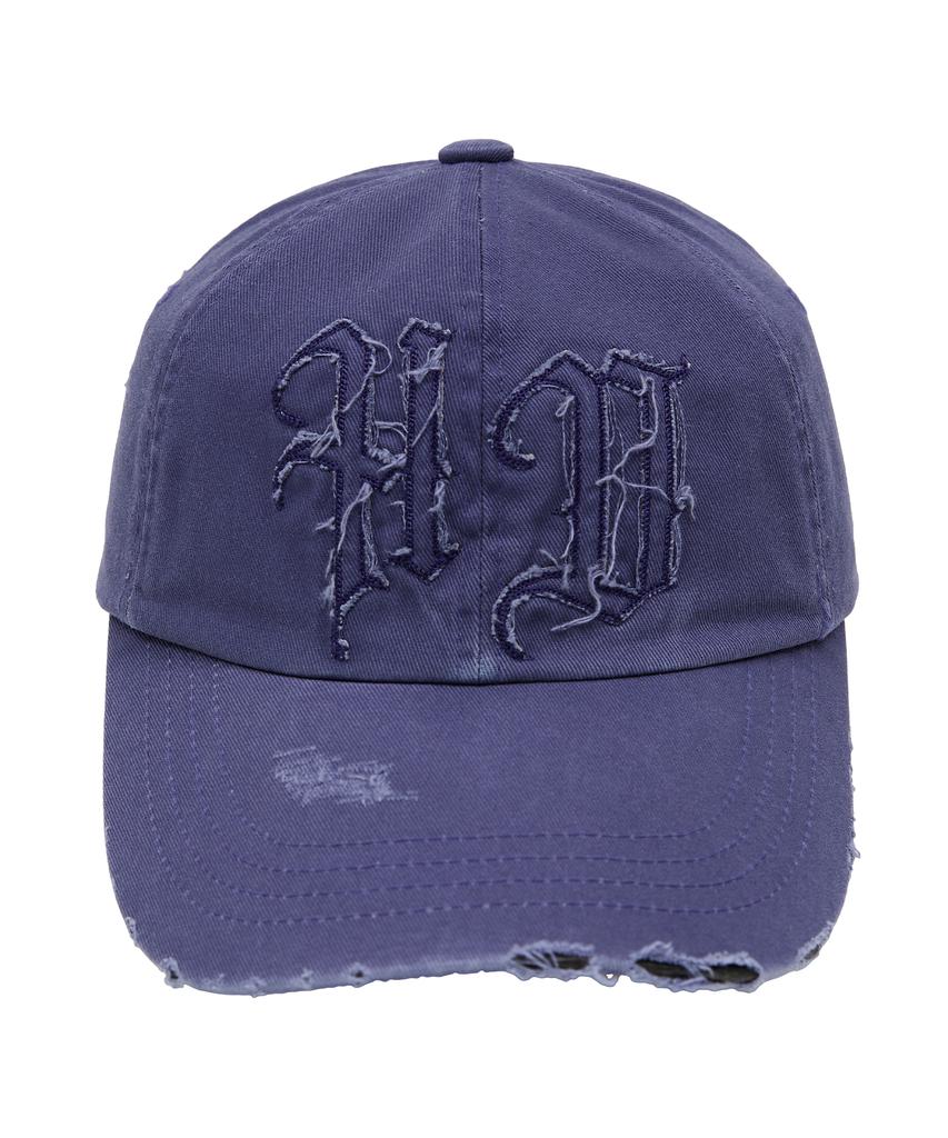 HOODHOOD Hd Applique Damaged Ball Cap Dust Blue
