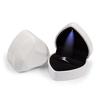 Ring Box Heart Shaped with LED Light Pocket-sized Portable Ring Case for Proposal Engagement Wedding