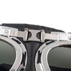 evomosa Motorcycle Motocross PC Lens Foldable Ski Goggles Windproof Dustproof Retro Vintage Goggles Oval Foldable Bike Goggles (Black)