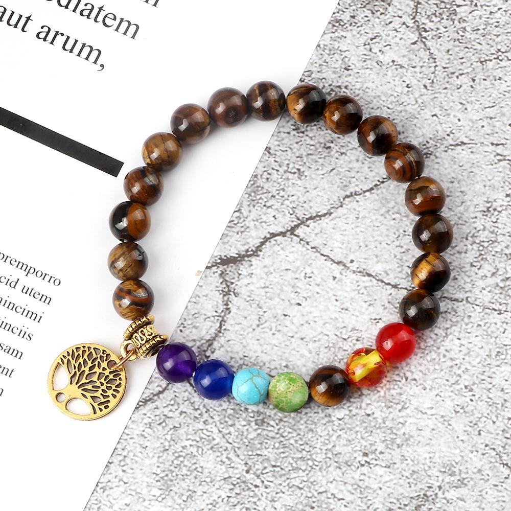 7 Chakra Life Tree Bracelets Natural Stone Reiki Healing Engry Beads Bracelets Women Men Yoga Bracelet Meditation Jewelry Gift