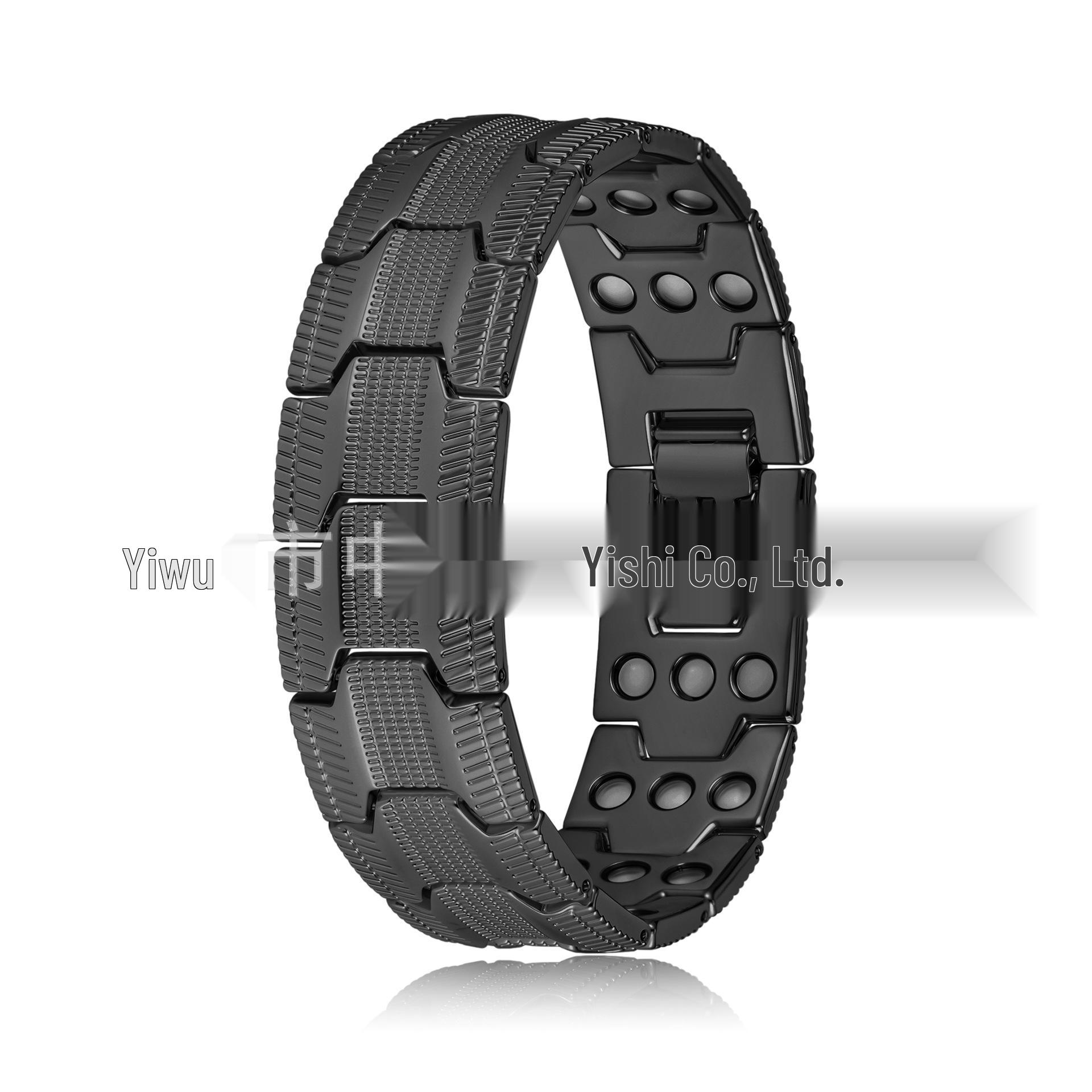 

Мужской ретро трехрядный браслет из красной меди с магнитными застежками и съемными звеньями