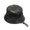 Cappello a secchiello mimetico tattico con visiera corta e tesa rotonda, cappello da pescatore mimetico stile militare, cappello da sole per escursionismo, caccia e attività all'aperto