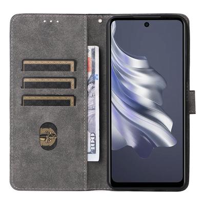 Etui dla TECNO Spark 20 Pro KJ6 Blokujące RFID Skóra PU+TPU Pokrowiec na telefon komórkowy ze smyczą