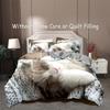 Cat Series Cute Animal 3D Digital Printing Quilt Cover Three-Piece Bedding