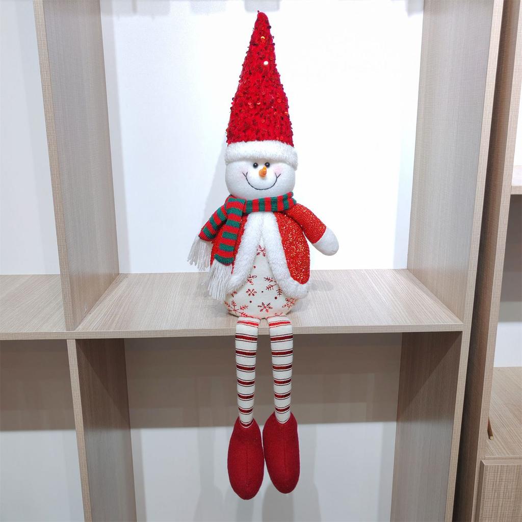 Plush Santa Snowman Reindeer Tabletop Ornament Stuffed Toy Christmas Decorations For Desktop Mantels Bookshelf Kid Room