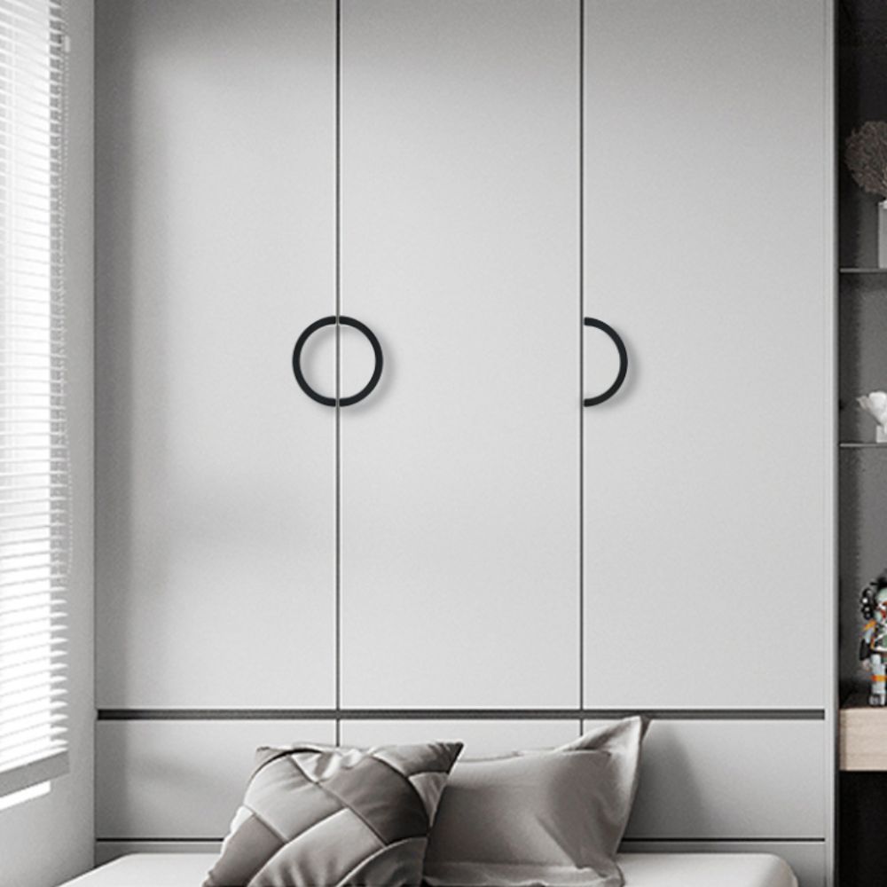 Golden Black Furniture Door Handle Semi-circular Wine Cabinet Handle Shoe Box Handle  Dresser