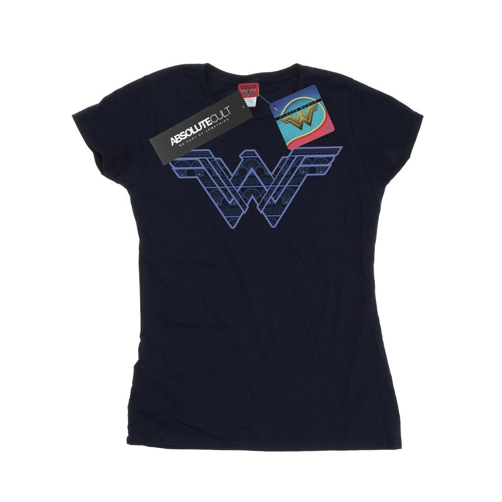 DC Comics Womens/Ladies Wonder Woman Pattern Fill Logo Cotton T-Shirt