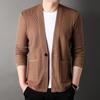 Spring and Autumn Men's and Women's Same Style Loose Knitted Cardigan One Button Big Pocket Outer Wear Fashion Trend Korean Coat