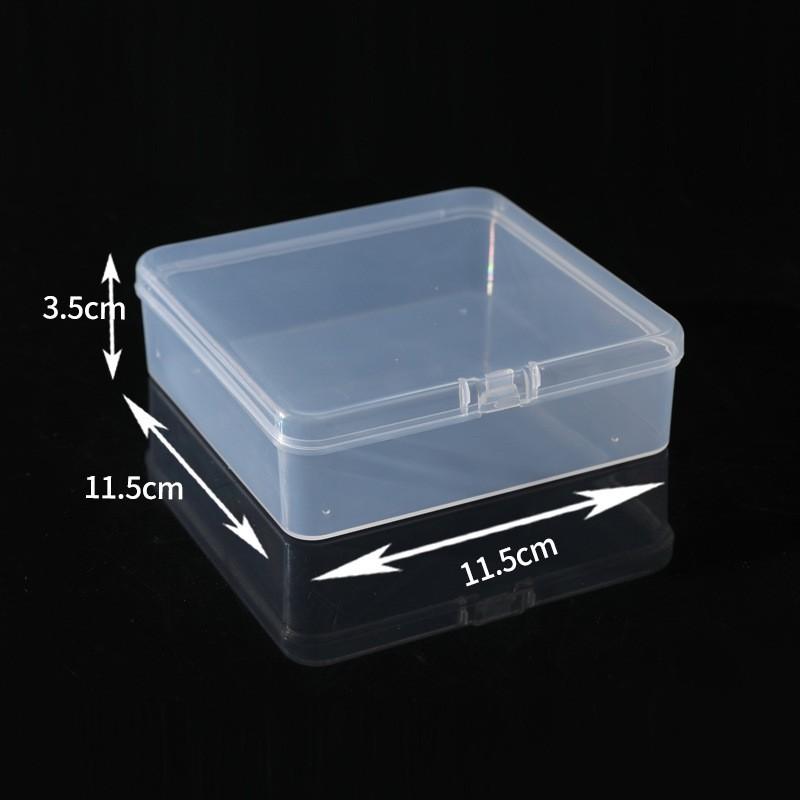 Small Pp Square Transparent Gooka Diy Stationery Plastic Packaging Box Manicure Fishing Gear Storage Box Electronic Accessories Box