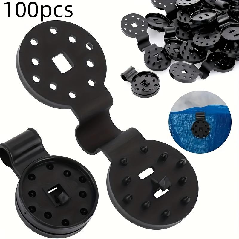 

100pcs Black Shade Cloth Clips - Durable PP Plastic Clips for Securing Sun Shade Net, Patio Mesh Tarp, Garden Shade Cover