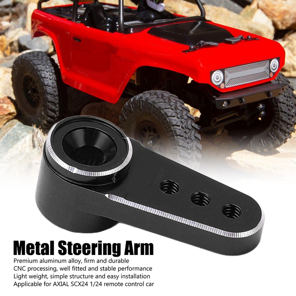 RC Servo Arm Metal 15T Accurate Stable Performance Steering Arm with Screws for   SCX24 1Celsius24 Remote Control Car