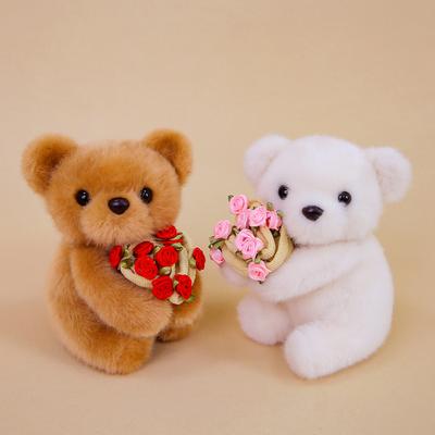 Urs Mucos Buchet de Trandafiri Urs Masă cu Păpușă Păpușă Iepuraș Roz Jucărie de Pluș Urs Cadou de Ziua Îndrăgostiților
