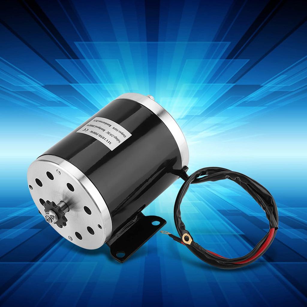Heijom 2500 RPM Electric Motor DIY 500W DC 24V High Speed Motor with Bracket Permanent Magnet Go Kart for Electric Bike Electric Scooter Motor,