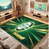 Ireland Rugby Personalized Crystal Velvet Carpet, Customized Name Text Soft Anti‑Slip Rug for Living Room Bedroom