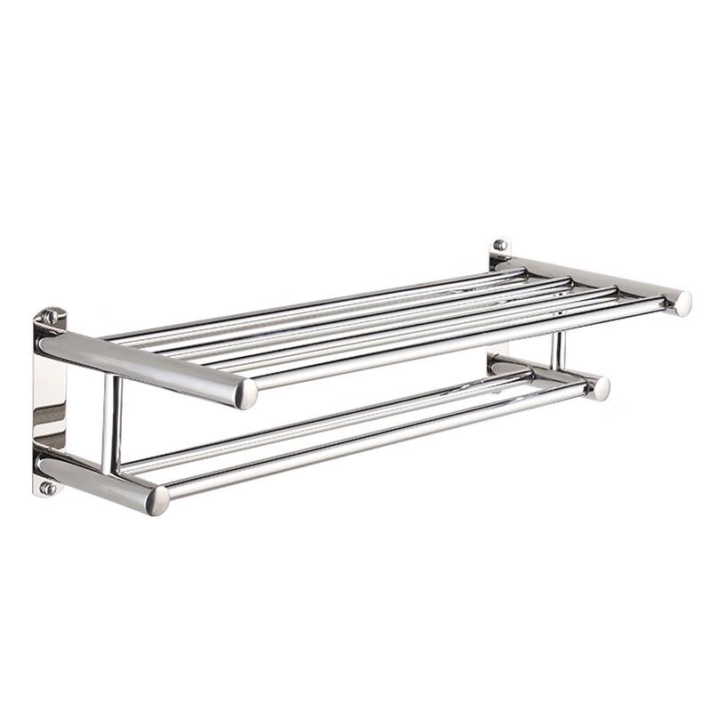 Stainless Steel Wall-Mount Towel & Storage Rack