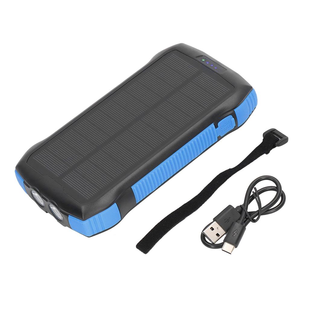 Încărcător solar Power Bank cu încărcare rapidă, încărcător de telefon impermeabil cu lanternă pentru exterior