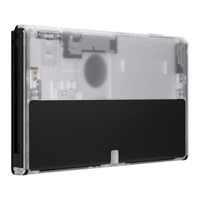 EXtremeRate Switch Kompatibel mit OLED Soft-Touch Konsolen-Rückseite DIY Ersatzgehäuse Schale Klares Material Switch Schale Switch Ständer Nicht