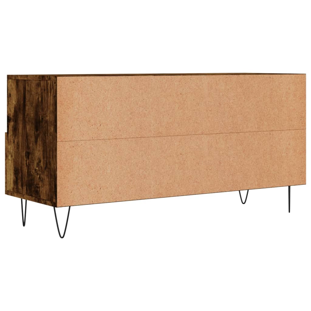 TV Cabinet Smoked Oak 102 x 36 x 50 cm Particleboard