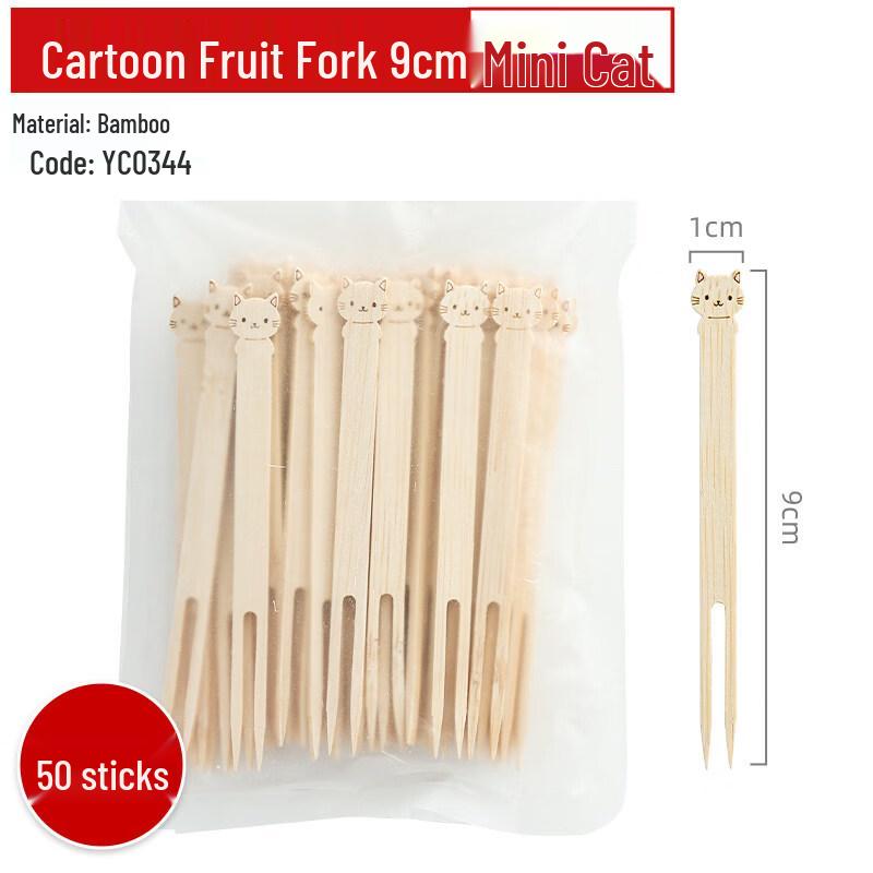 ZISIZ Disposable Bamboo Fruit Fork Set