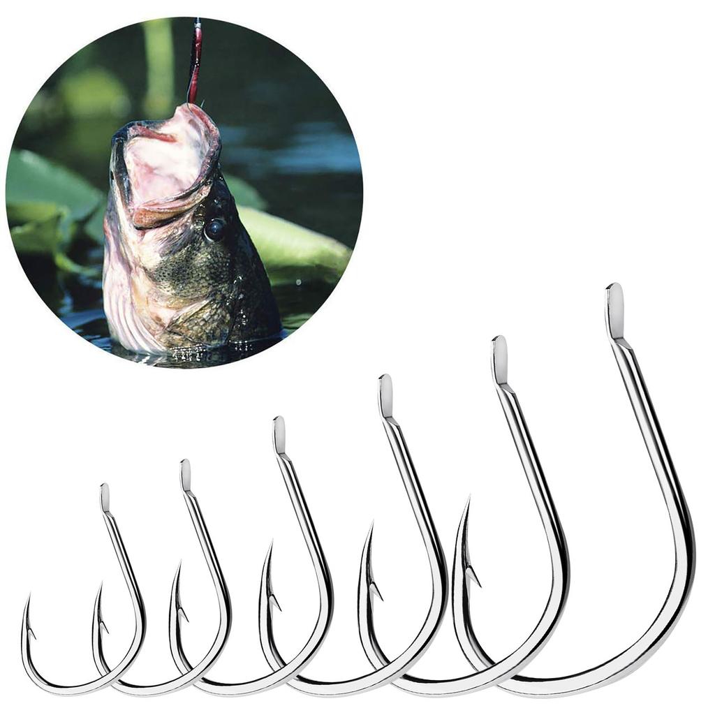 10pcs Lure Sea Fishing Hooks Thickened Anti-corrosion High Carbon Steel Fishhooks With Barbs Fishing Tackle