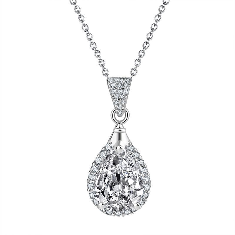 Drop Shape Three Piece Jewelry Set Pendant Earrings Ring Sweet Elegant High End Versatile Luxurious