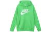 Nike Sportswear Club Fleece Large Logo Print Thickened And Fleece Lined Hooded Pullover Sweatshirt Men's Grass Green BV2974-362