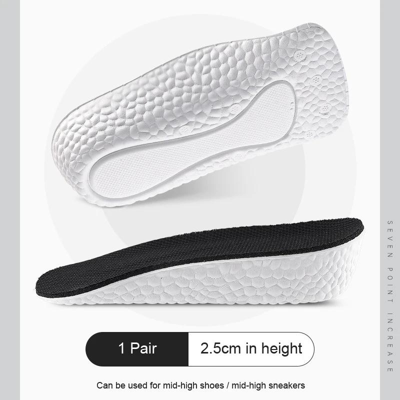 1Pair Boost Shock Absorbing Sports Half Insole for Feet Height Increase Shoes Insoles Men Women 1.5/2.5/3.5CM Growing Shoe Pads