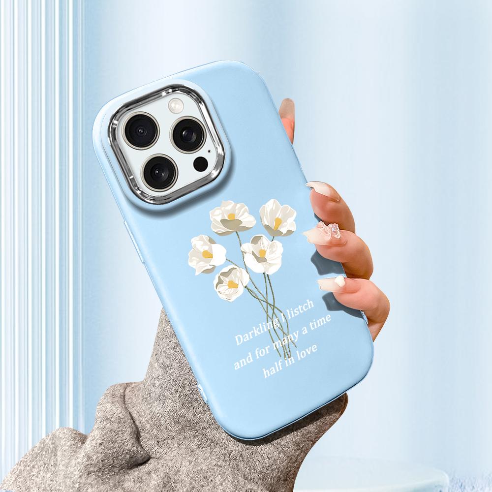 Solid Color Silver Edge Lens Fatty Casing Soft TPU Liquid Silicone Cover Shockproof Phone Case for Huawei Honor iPhone Infinix Tecno Vivo