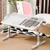 Laptop Lap Desk, Laptop Bed Tray Table, Adjustable Lap Desk with Light Fan, Folding Laptop Desk for Bed with USB, Bed Desk with Storage Drawer