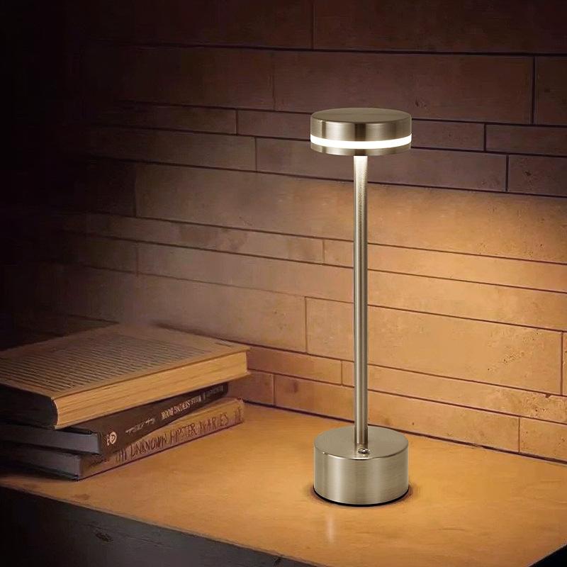 Tall Metal Desk Lamp Bar Clear Bar Cafe Atmosphere Desk Lamp Mushroom Lamp I-shaped Desk Lamp