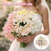 18 Heads Artificial Lilis Floral Arrangement DIY Flower Fake Flowers Realistic Plastic Simulation Flowers