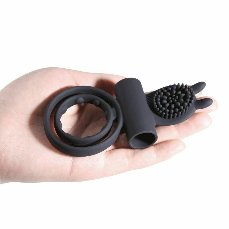 Mini  Silicone Vibrating Double  Ring  Rings