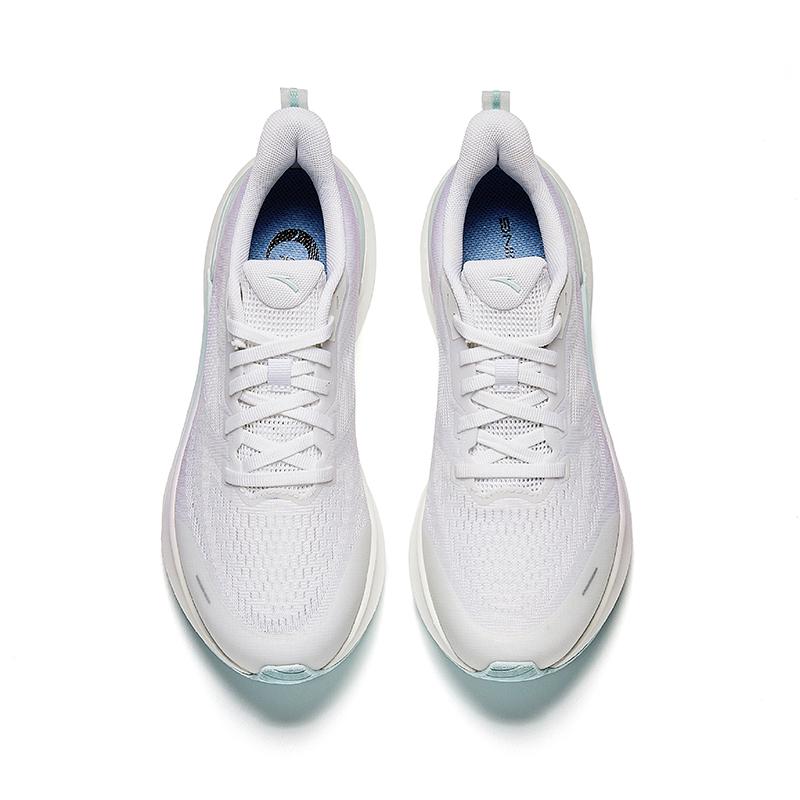 Anta Hydrogen Run 7 Slip Resistant Abrasion Resistant Low top Casual Running Shoes Women's White Purple Sneakers 122525541-3