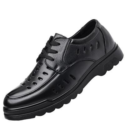 Leather Sandals Summer Business Genuine Leather Men's Shoes Soft Leather Soft Bottom Hollow Breathable Non-slip Casual Leather Shoes