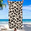 Charming Leopard Print Beach Towel Summer Microfiber Outdoor Swimming Sports Sun Protection Shawl Large Bath Towel