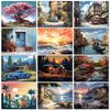 CHENISTORY Oil Painting Seaside House Drawing On Canvas HandPainted Art Gift DIY Pictures Coloring By Number Kits Home Decoratio