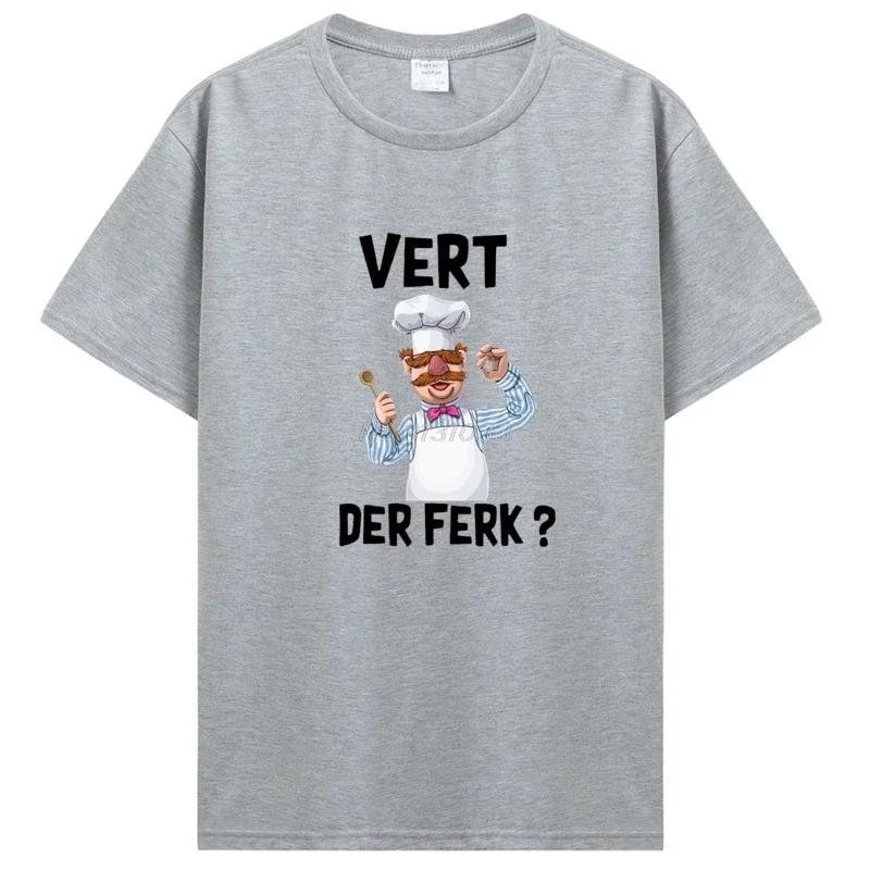 

New Vert Der Ferk Swedish Chef The Muppet Show T-shirt Leisure Fitness T-shirt Top T-shirt Women s Clothing Large T-shirt 3XL