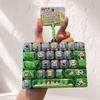 26 Keys Mechanical Keyboard Squeeze Toy Panda Print Keyboard Keychain  For Adults,Teenagers,Kid