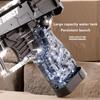 Summer Transparent Cool Outdoor Water Gun Toy Manual Burst Water Gun Automatic Back Boring Desert Eagle Pistol Water Toy Gun