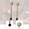 Mallet Set, Doubleheaded Rod, Wooden Handle, Feltrubber Combination for Warm And Long Tones,